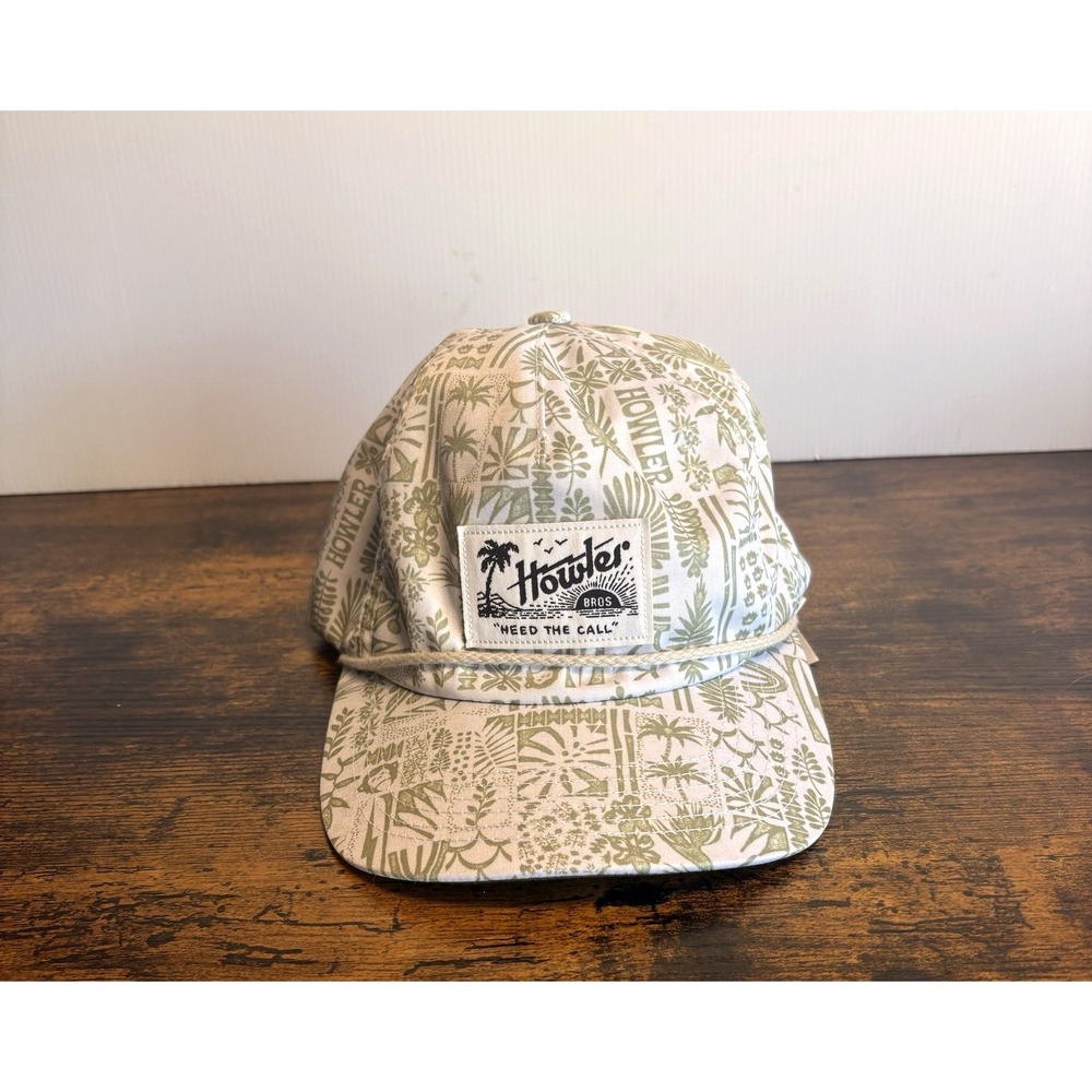 Howler Brothers Rope Snapback Hat Mens One Size Green Graphic Print